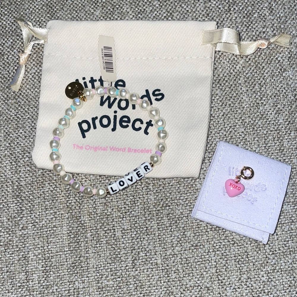 Little words project lover charm bracelet